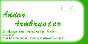 andor armbruster business card